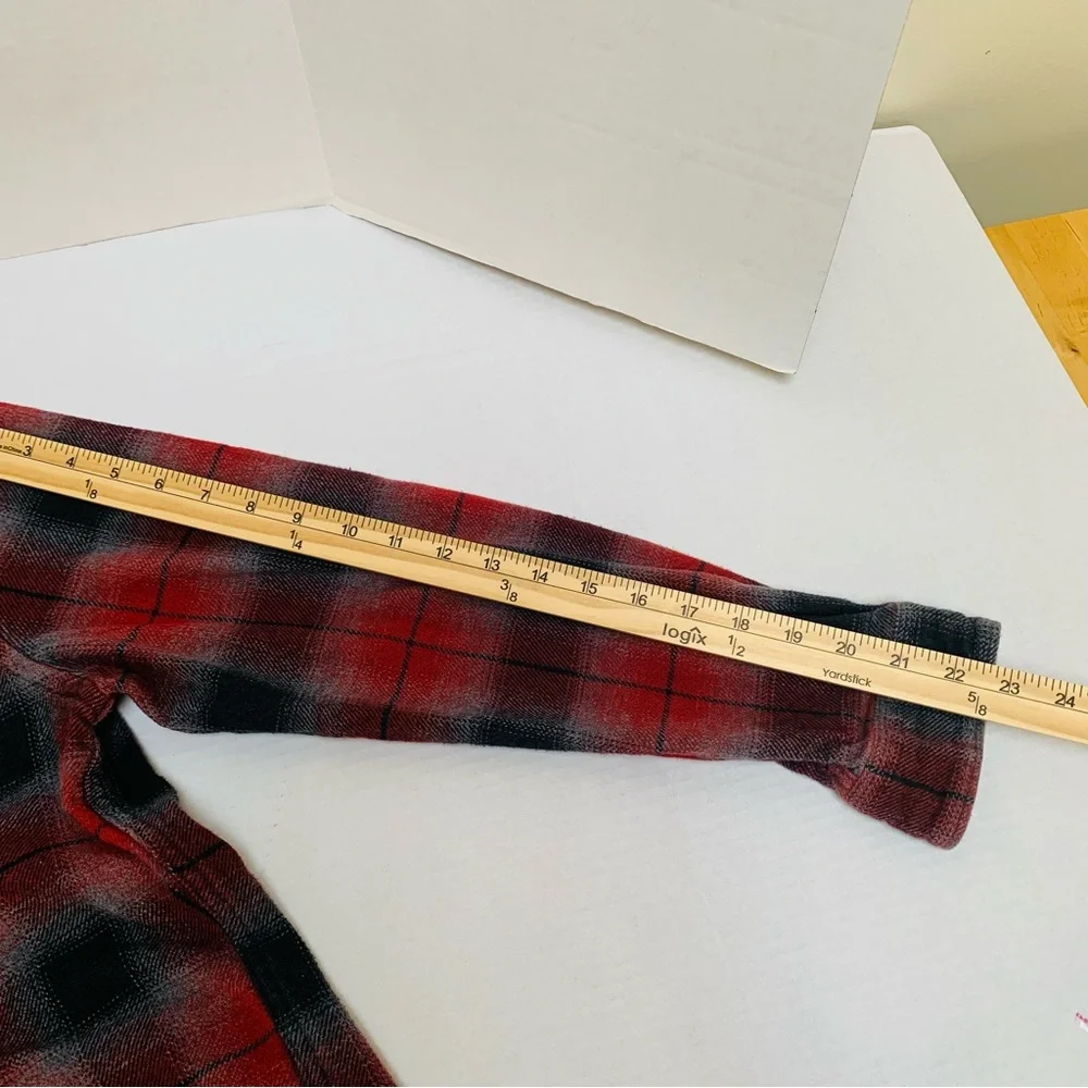 Levi's Red and Black Plaid Overshirt Mens Size M